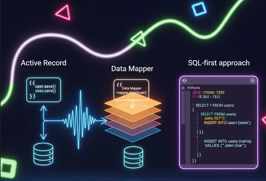 A Escolha do ORM: Active Record vs. Data Mapper vs. SQL-first